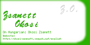 zsanett okosi business card